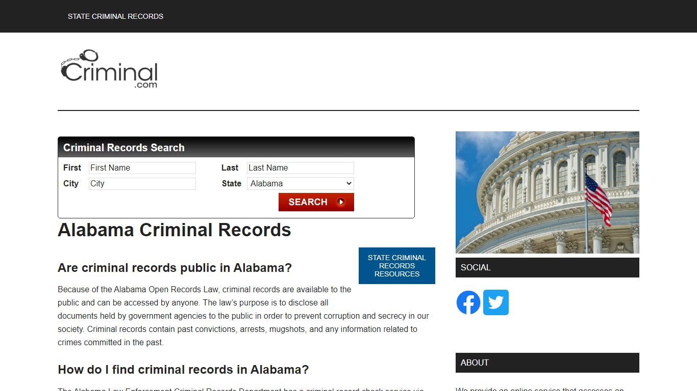 Alabama Criminal Records